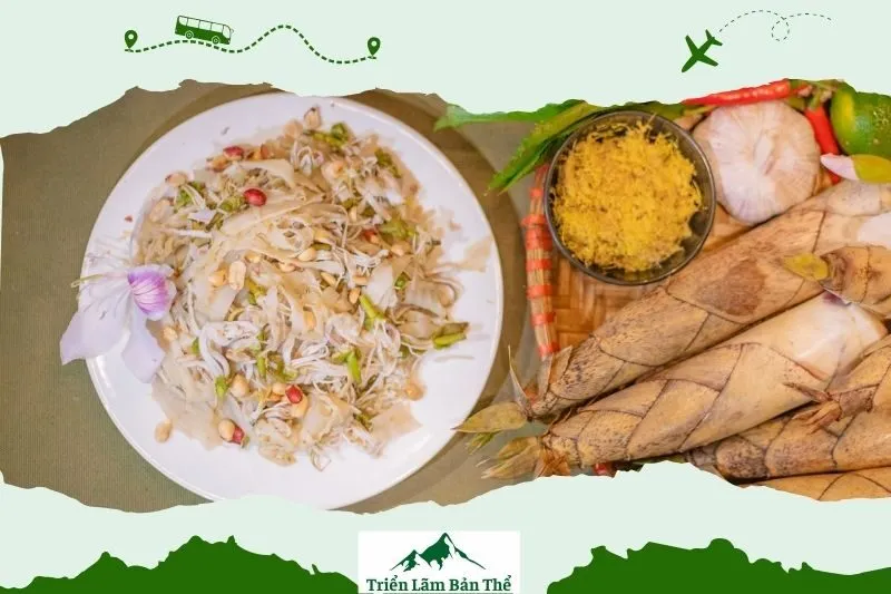 Cách chế biến măng nộm hoa ban Lai Châu