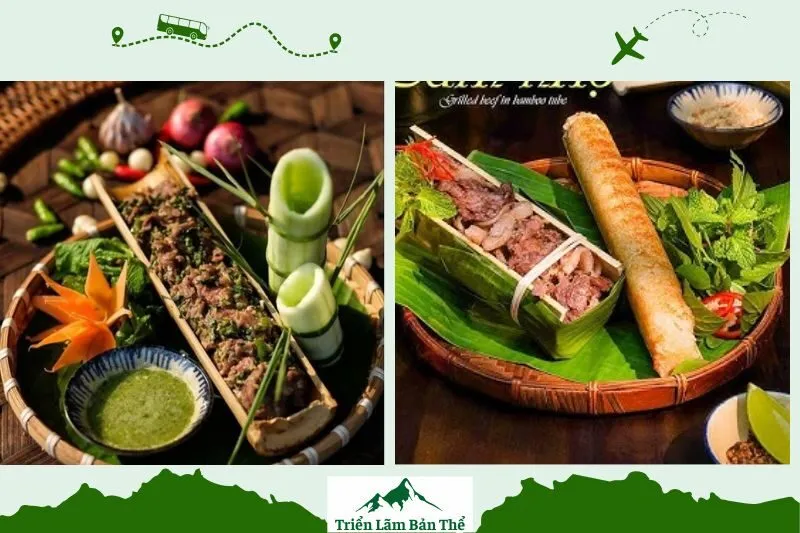 Nguyên liệu chính và gia vị đặc trưng Lam nhọ