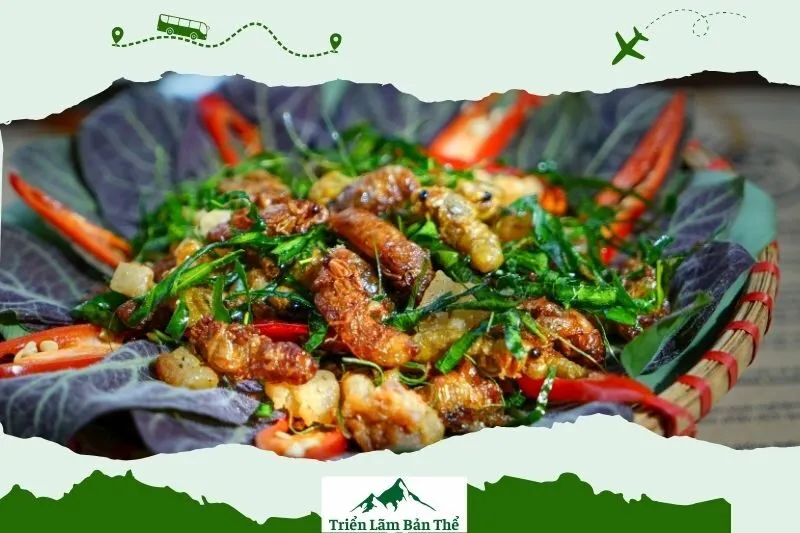 Thách thức khi ăn món ve sầu rán